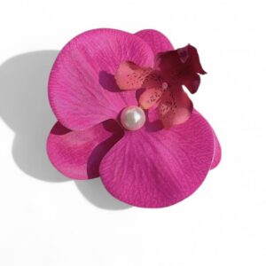 golden orchid pearl accent brooch