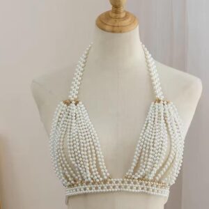 the sculptural pearl halter